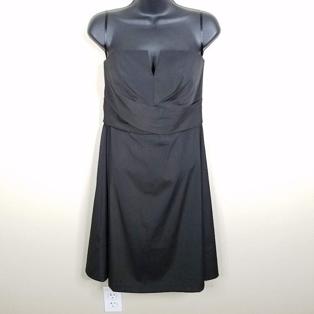 White House Black Market Dress Womens 6 Strapless Sweetheart V Neckline